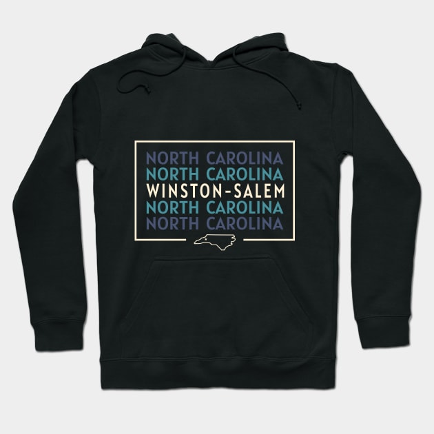 Winston-Salem NC Geometric Repeater Hoodie by nonbeenarydesigns